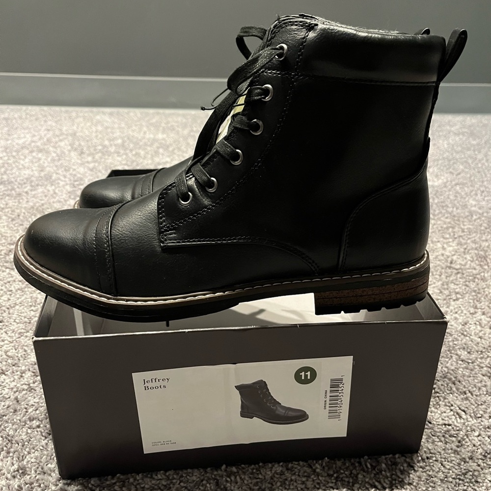 Good fellow & Co. men’s black boots, 11 NWT